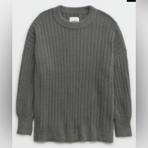 Aerie Ribbed Crew Neck Sweater - Picture 4 of 9